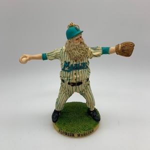 Vintage 1994 Major League Baseball Florida Marlins Santa Ornament with Box!